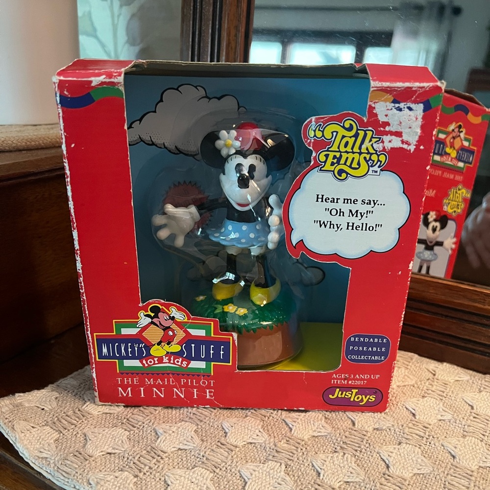 DISNEY Mickey's Stuff for Kids The Mail Pilot Minnie Figurine‎ Just Toys Talking